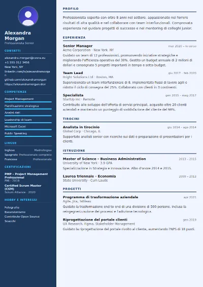 Modello di CV Radiologist