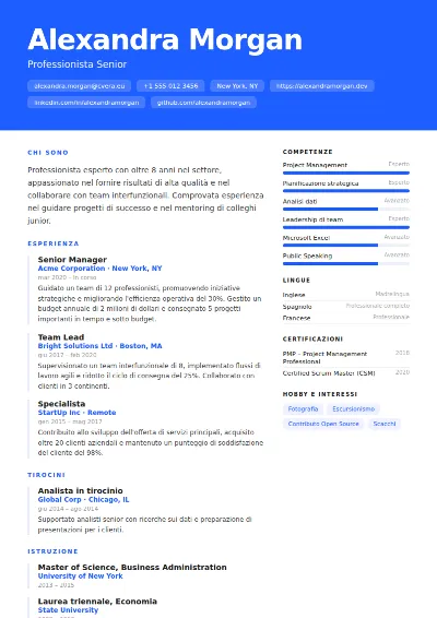 Modello di CV Spectrum