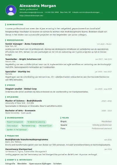 Cv-sjabloon Pharmacist