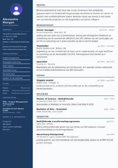 Cv-sjabloon Police