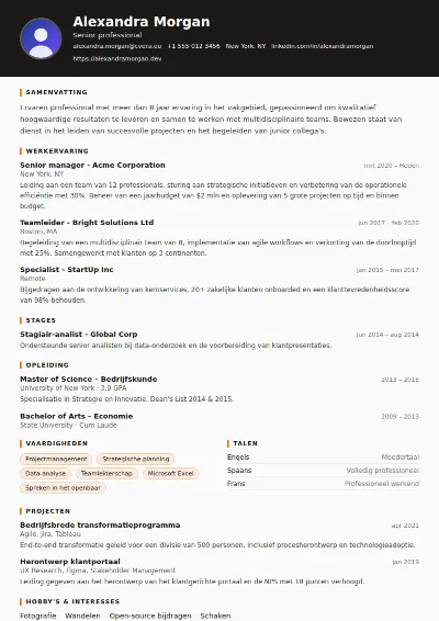 Cv-sjabloon Truck Driver