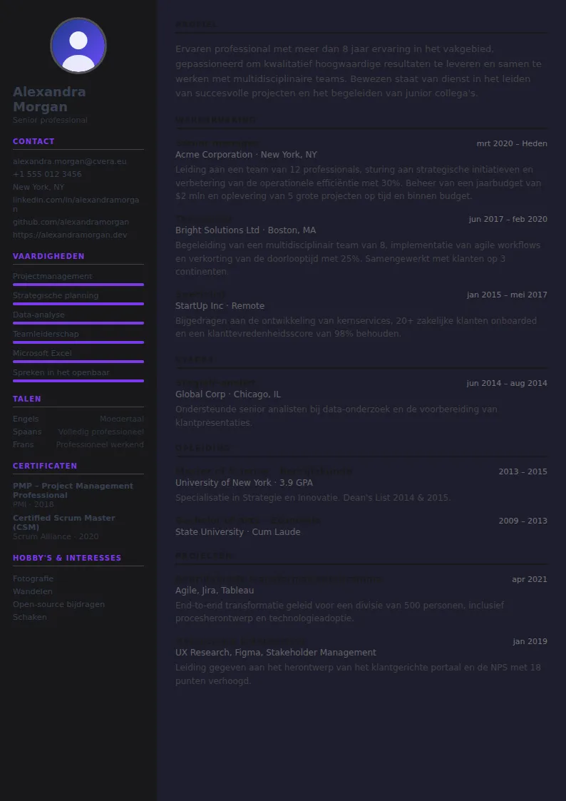 Cv-sjabloon Video Editor