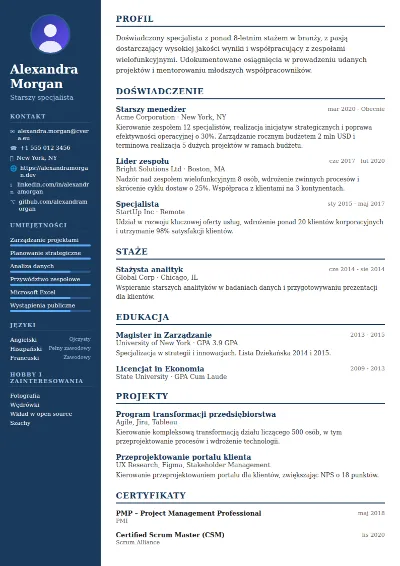 Szablon CV Classic