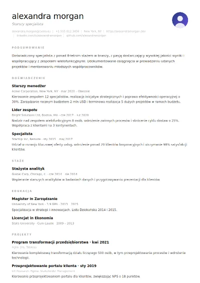Szablon CV Clean