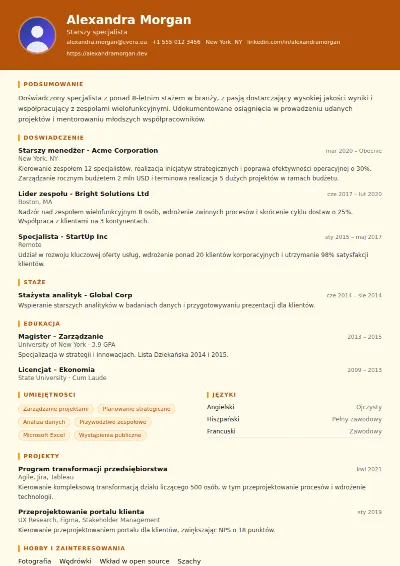 Szablon CV Construction