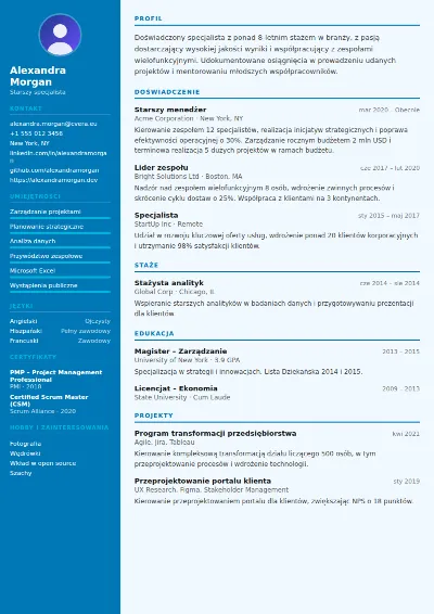 Szablon CV Medical