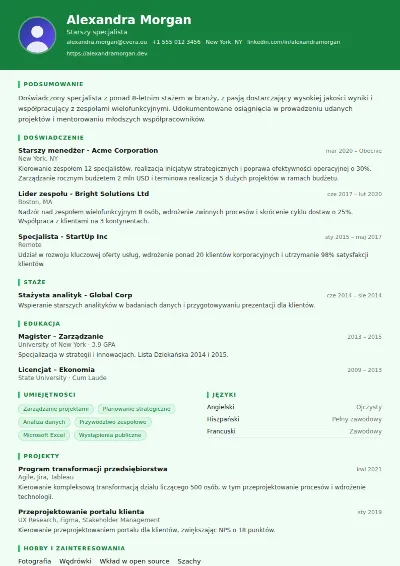 Szablon CV Pharmacist