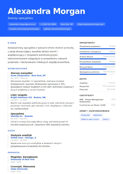 Szablon CV Spectrum