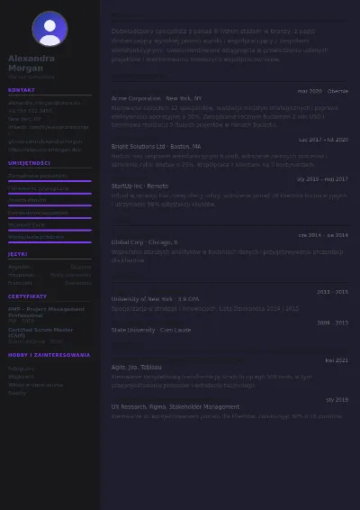 Szablon CV Video Editor