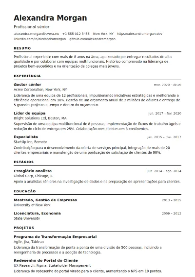 Modelo de CV ATS Modern