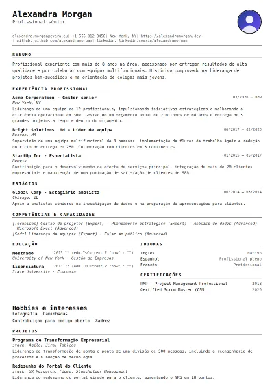 Modelo de CV Compact