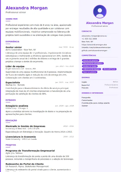 Modelo de CV Creative