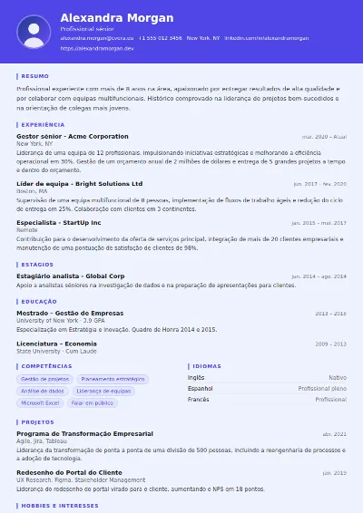 Modelo de CV Data Scientist
