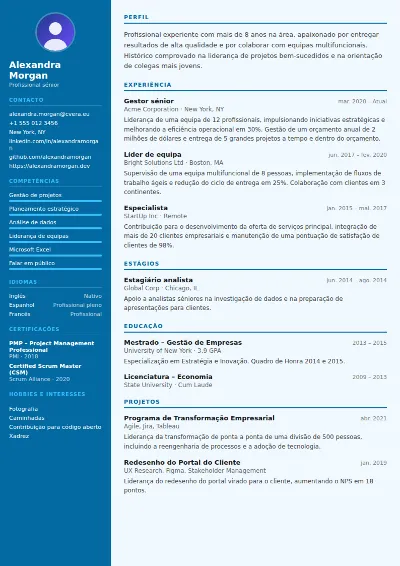 Modelo de CV Dentist