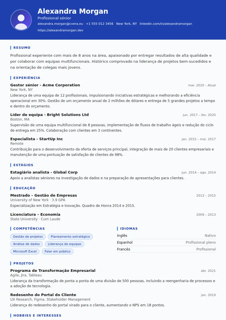 Modelo de CV Driver