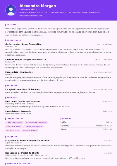 Modelo de CV Graphic Designer