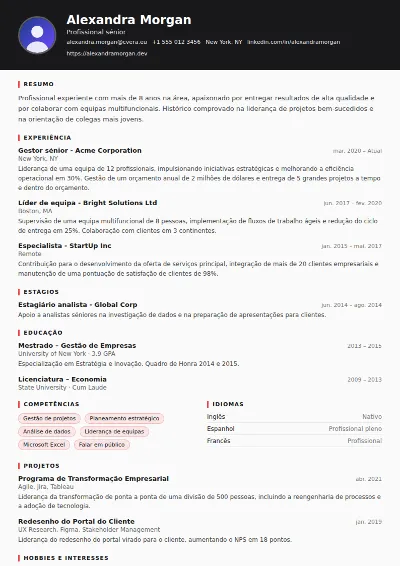 Modelo de CV Journalist