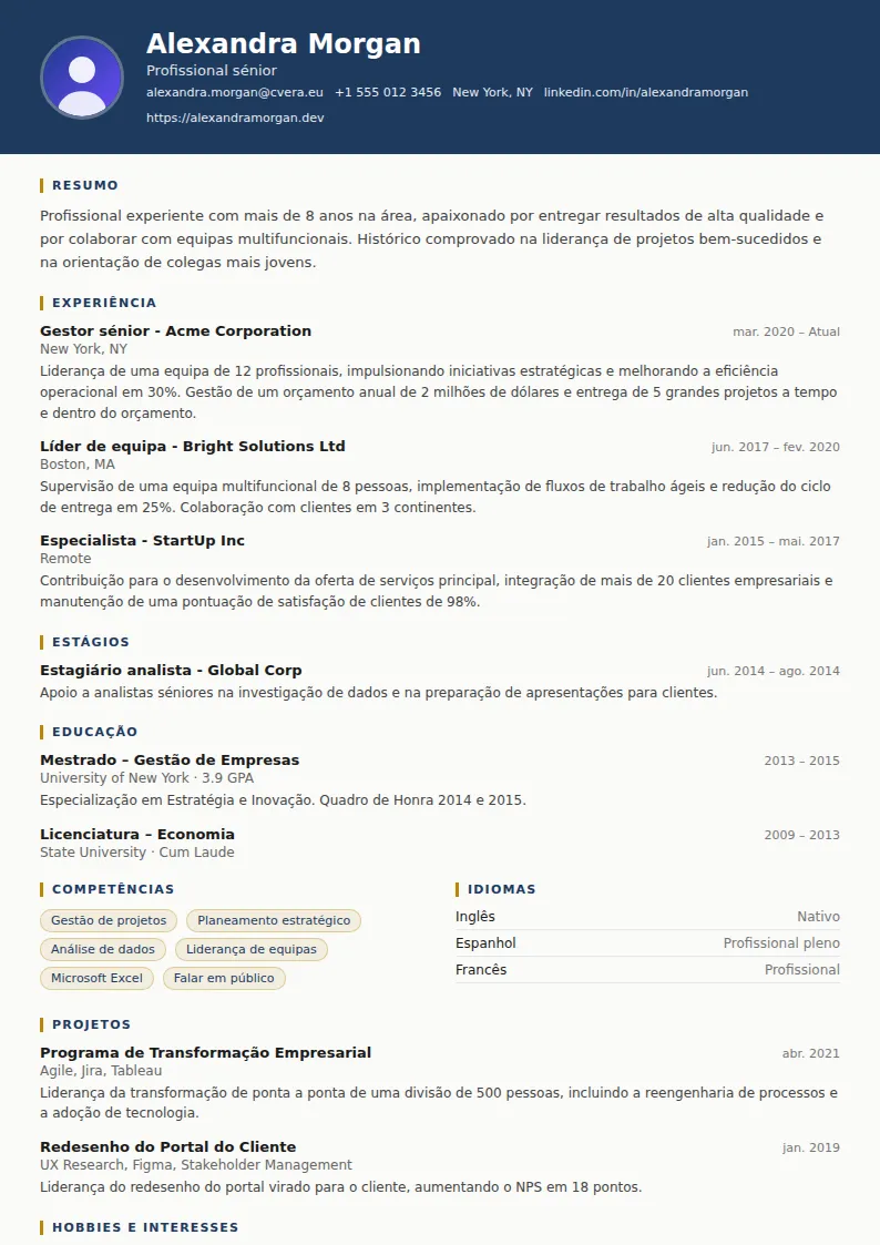 Modelo de CV Legal