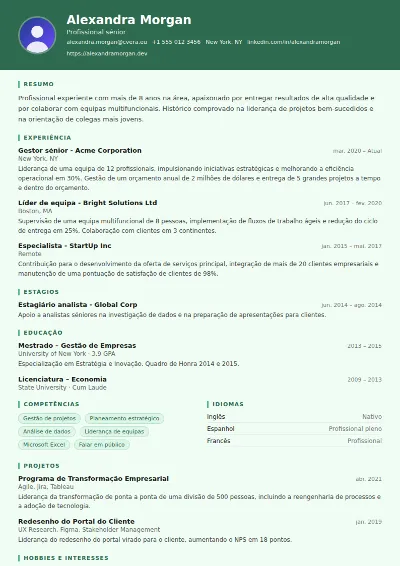 Modelo de CV Nurse