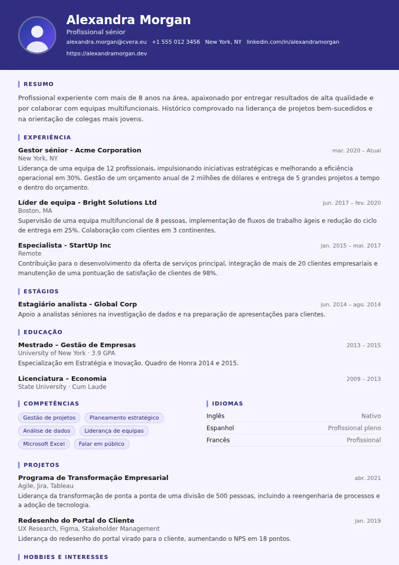 Modelo de CV Paralegal