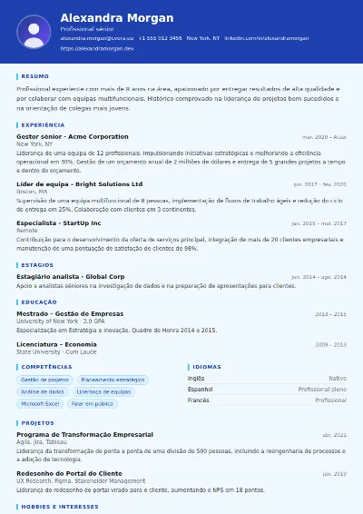 Modelo de CV Plumber