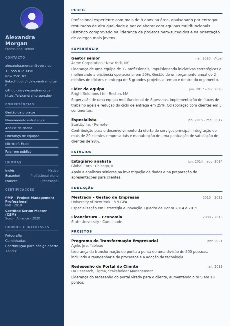 Modelo de CV Police
