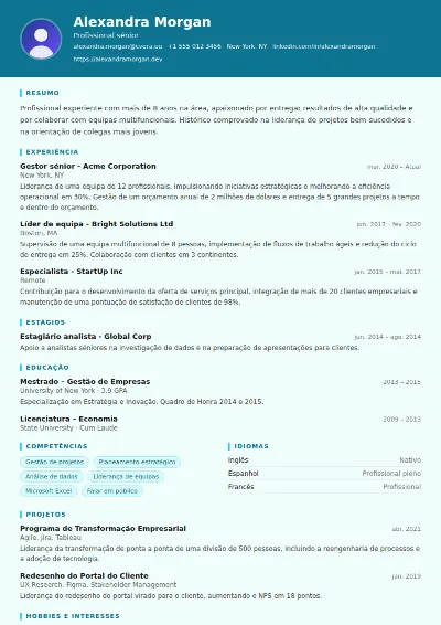 Modelo de CV Scientist