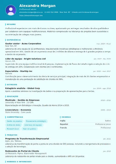 Modelo de CV Social Worker
