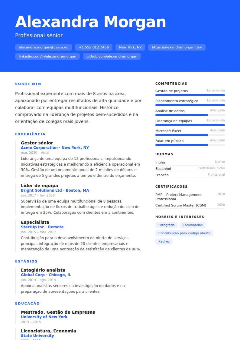 Modelo de CV Spectrum