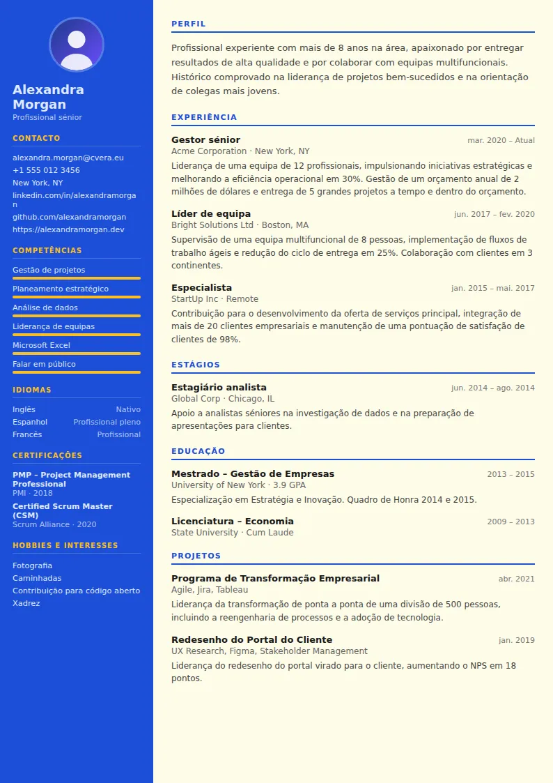 Modelo de CV Teacher