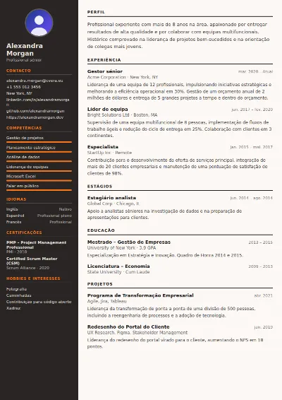 Modelo de CV Welder