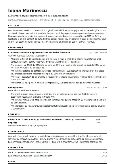 Model CV customer service
