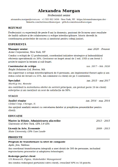 Model de CV ATS Classic
