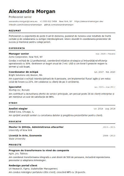 Model de CV ATS Modern
