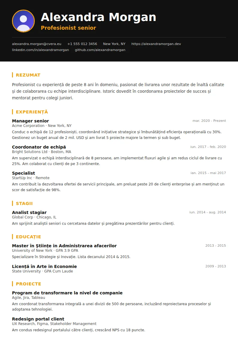 Model de CV Bold