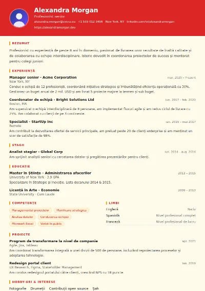 Model de CV Chef