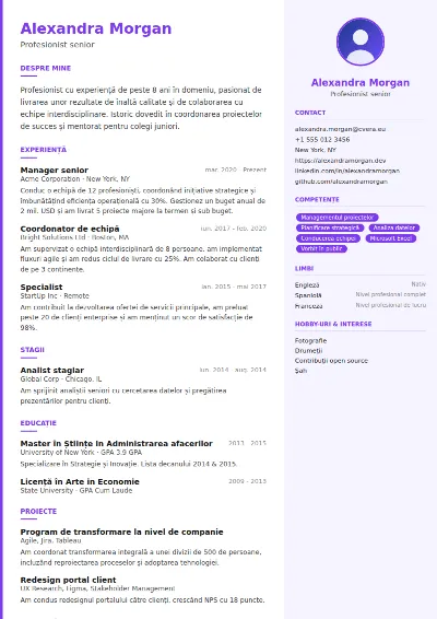 Model de CV Creative