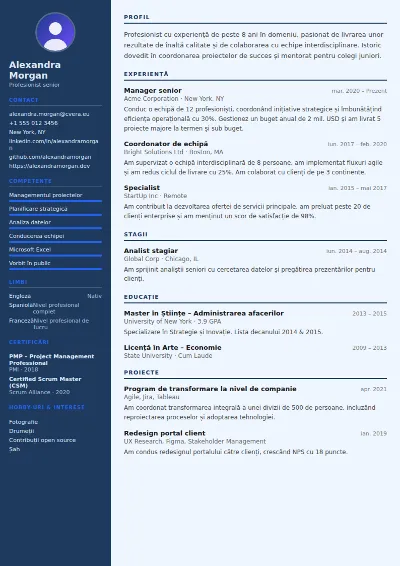 Model de CV Economist