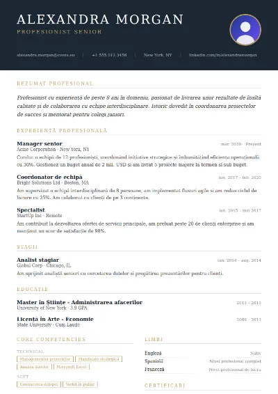 Model de CV Executive