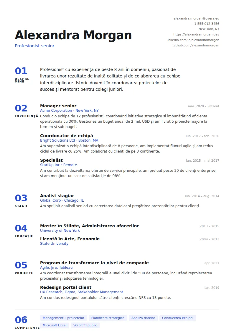 Model de CV Index