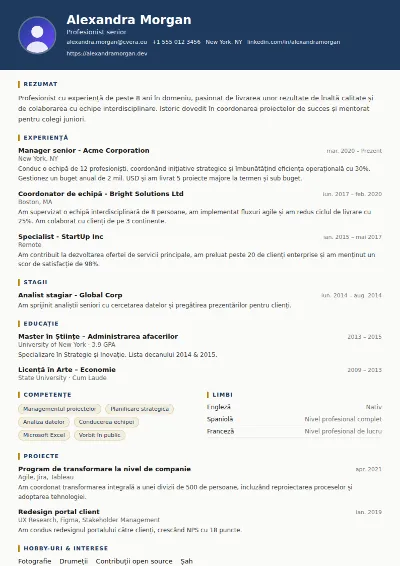 Model de CV Legal