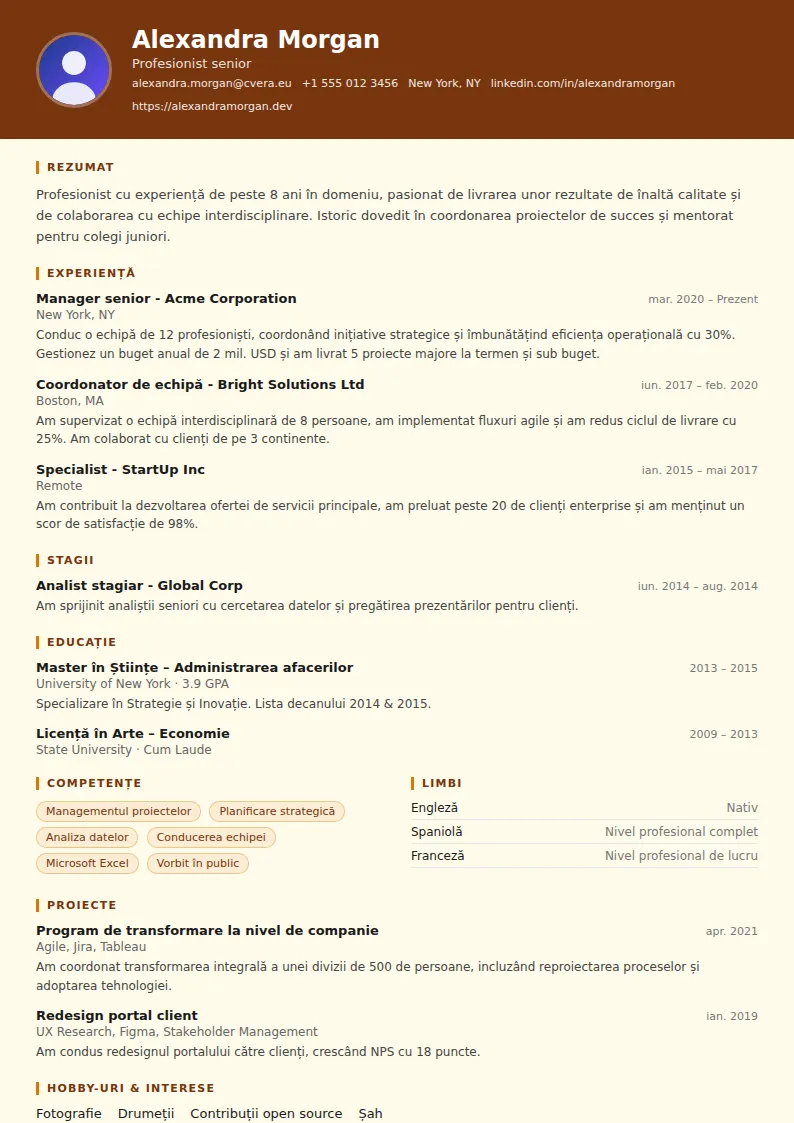 Model de CV Librarian