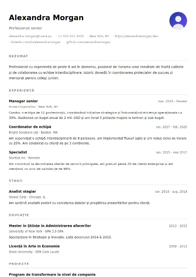 Model de CV Minimalist