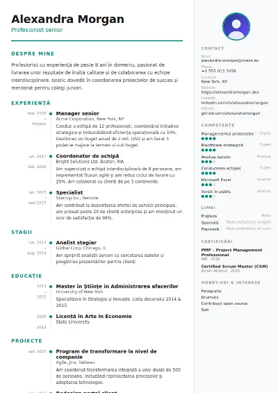 Model de CV Modern