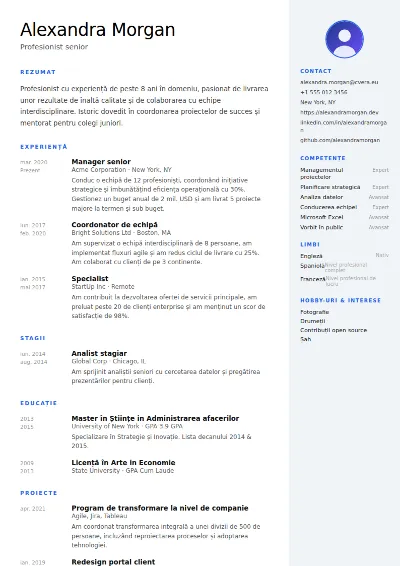 Model de CV Nordic