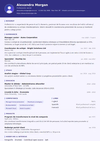 Model de CV Paralegal