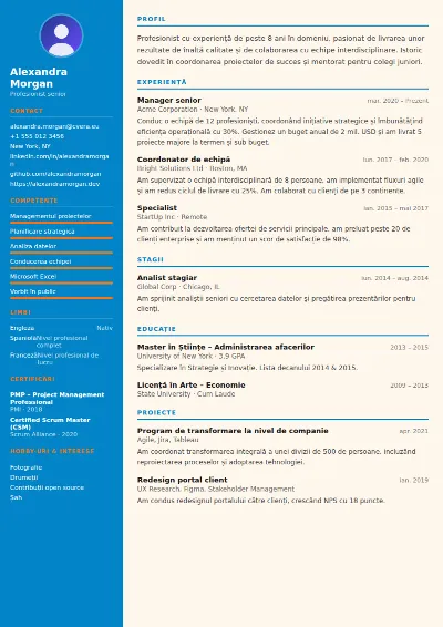 Model de CV Physiotherapist