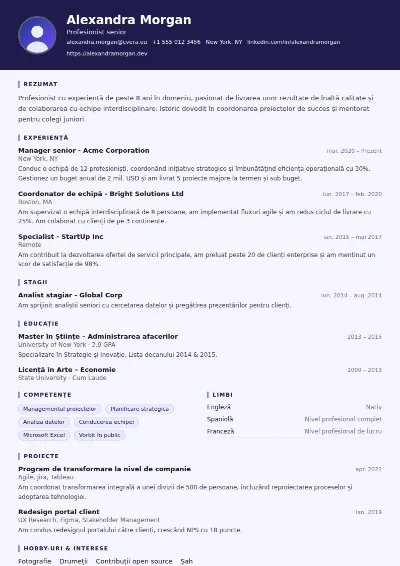 Model de CV Professor