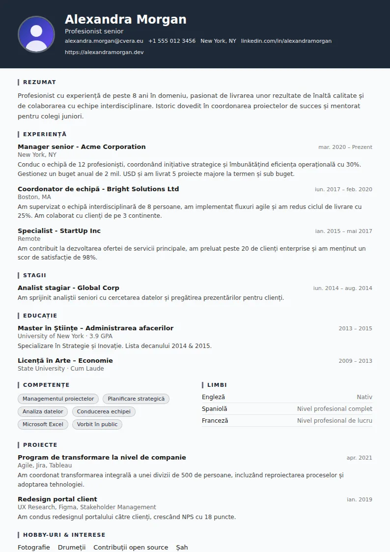Model de CV Security Guard
