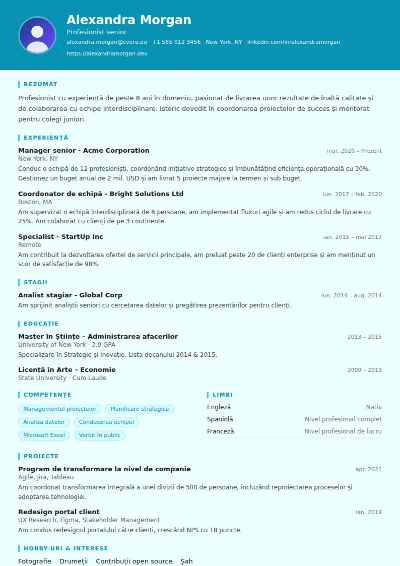Model de CV Social Worker